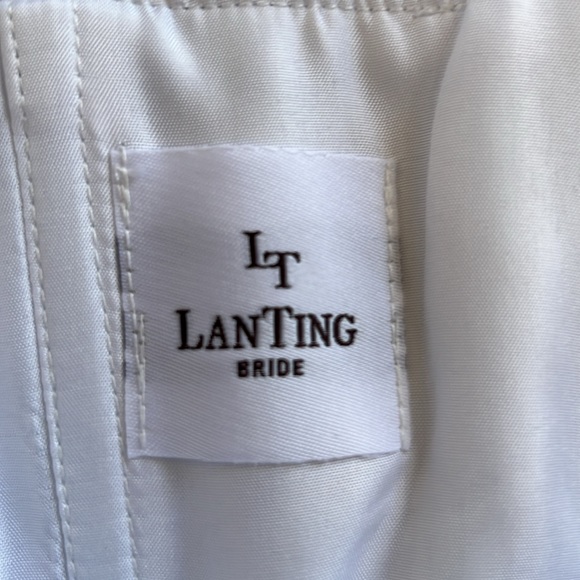 Baby Blue Embroidered Mesh Mother of the Bride Dress 6 EUC - Picture 12 of 13